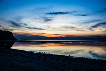 sunset on the beach