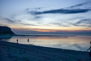sunset on the beach