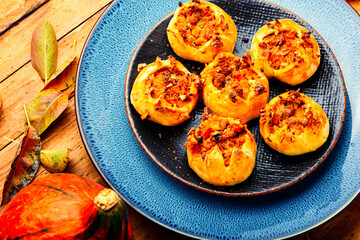 Pumpkin and meat buns