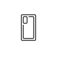 Phone protection bumper line icon