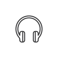 Obraz premium Headphones line icon