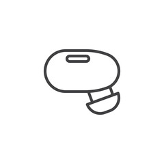 Wireless headset line icon