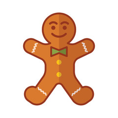 gingerbread icon vector design template in white background