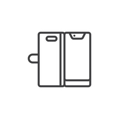 Phone flip case line icon