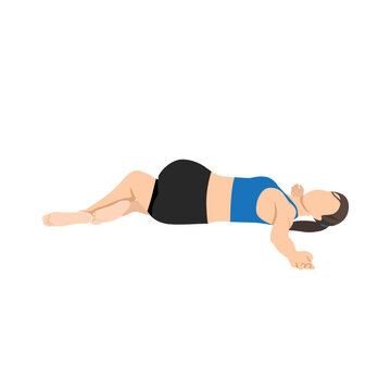 Supta,Matsyendrasana,Yoga,Pose,(reclined,Spinal,Twist,Pose).,Yoga,Poses |  Tirisula Yoga Pilates