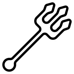 Trident icon with outline style. Suitable for website design, logo, app and UI.