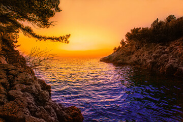 Fototapeta na wymiar Kamenjak cape (Premantura peninsula) . national park near Pula and Rabac, Istria, Croatia< Europe....exclusive - this image is sold only on Adobe stock