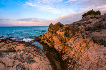 wonderful summer view in Croatian coast near Sibenik and Primosten, Europe