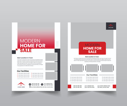 Flyer Design Template. Professional Brochure. Real Estate Poster Vector.