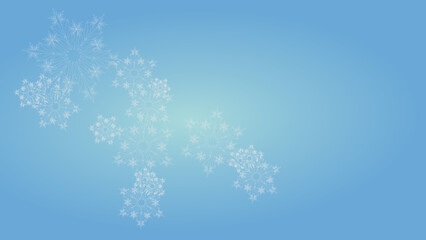 abstract snowflake illustration vector with light blue background