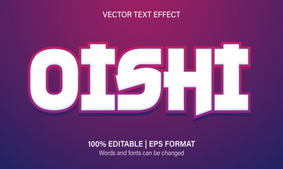 Oishi text effect
