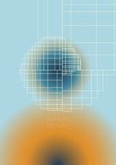 Minimal Minimal Geometric Vector Poster Design with Lines and Gradient Colorful Circles. Collection of Abstract Backgrounds for Covers, Flyers, Templates, Booklets, Cards, Brochures, Branding, etc.