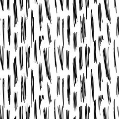 Abstract seamless pattern. Hand drawn vector illustration. Pen or marker doodle sketch. Black and white scribble