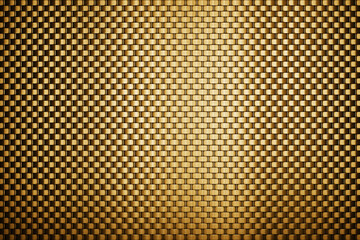 Obraz premium Gold carbon fiber background pattern. 3d rendering