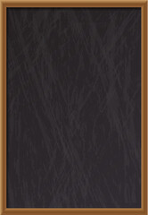 Vertical empty wooden chalk board