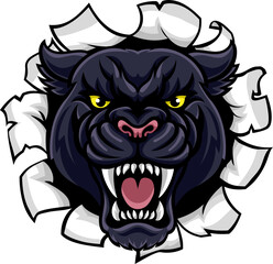 Obraz premium Black Panther Background Breakthrough