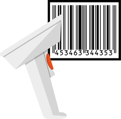 Barcode scanner and black bar code