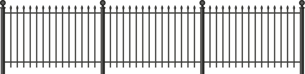 Black forged lattice fence