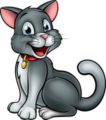 Cat Pet Cartoon Character