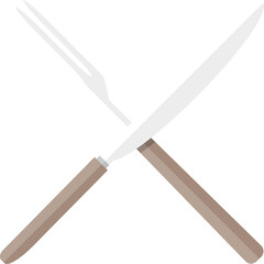 Crossed knife and fork
