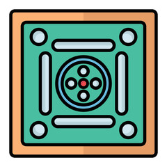 Carrom Board Game Vector Icon which is suitable for commercial work and easily modify or edit it
 - obrazy, fototapety, plakaty