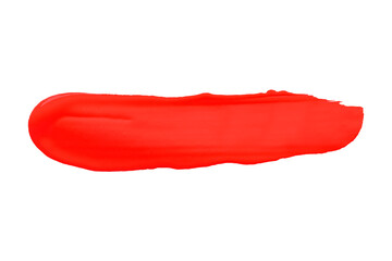 Red brush isolated on white background. Red watercolor