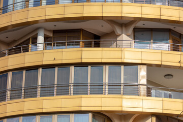 Fototapeta premium Balconies in a multi-storey building.