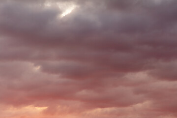 Clouds in the sky at sunset