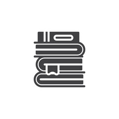 Stack of books vector icon