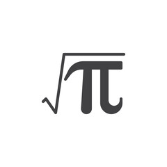 Pi symbol vector icon