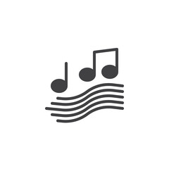 Music notes vector icon