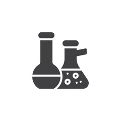 Laboratory glassware vector icon