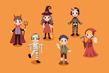 Halloween Cartoon Character Vector Illustration