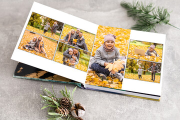 family photo book from autumn shooting.