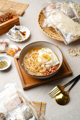 Misoa or misua are smooth and thin noodles made from wheat flour. These noodles are white in color, and are always sold in dried form.