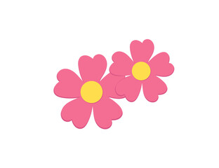 Pink flower (chamomile). Vector icon