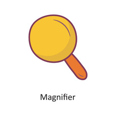 Magnifier Filled outline Icon Design illustration. Media Control Symbol on White background EPS 10 File
