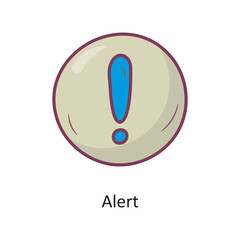 Alert Filled outline Icon Design illustration. Media Control Symbol on White background EPS 10 File