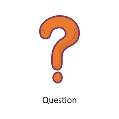 Question Filled outline Icon Design illustration. Media Control Symbol on White background EPS 10 File