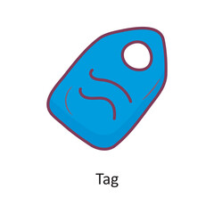 Tag Filled outline Icon Design illustration. Media Control Symbol on White background EPS 10 File