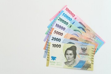 Semarang, Indonesia - September 4th 2022 : New Rupiah issued in 2022. Indonesian money banknotes. 

