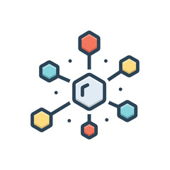 Color illustration icon for compounds