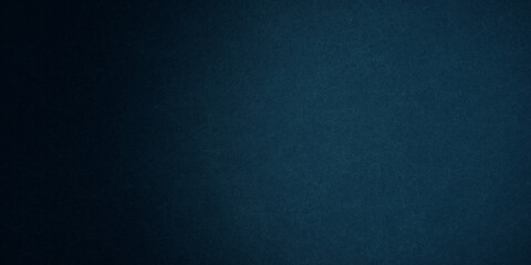 Dark blue background texture with black vignette in old vintage grunge textured border design, dark elegant teal color wall 