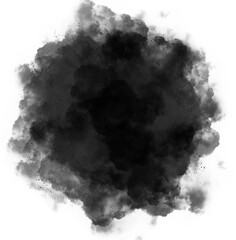 black dense smoke element for design needs