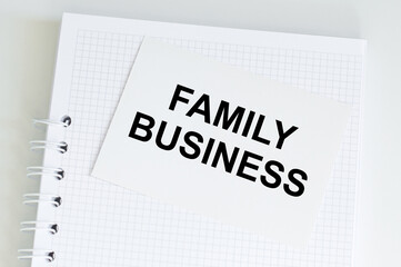 FAMILY BUSINESS, business concept image with soft focus background
