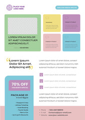 Multipurpose Flyer Template Resources, perfect use for brocures, poster, pamphlet, or any other marketing purpose, available in soft color - Style 8