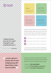 Multipurpose Flyer Template Resources, perfect use for brocures, poster, pamphlet, or any other marketing purpose, available in soft color - Style 6