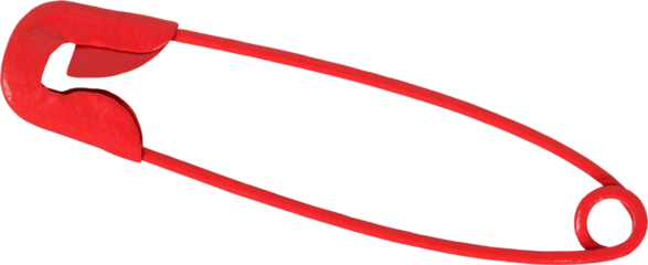 Red safety pin