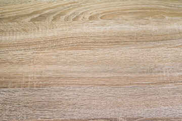 Top view of old wooden table with cracks.