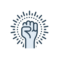 Color illustration icon for revolution